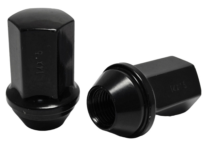 картинка Гайка Starleks M14х1,5x46 конус, высота 46мм, закрытая, ключ 22мм, черная (801948V46BC) магазин  StreetTuning 