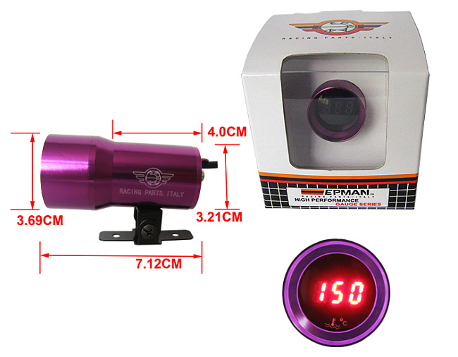 картинка Датчик температуры охлаждающей жидкости Epman 37 мм , фиолетовый магазин  StreetTuning 