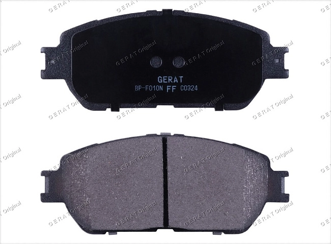картинка Передние тормозные колодки Gerat BP-F010N (Lexus ES300, ES330/
Toyota Alphard, Avalon, Caldina, Camry, Camry Solara, Estima, Sienna, Tacoma, Windom) магазин  StreetTuning 