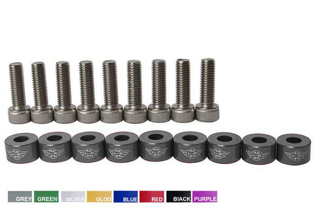 картинка Болты для крепления коллектора на Honda, серые магазин  StreetTuning 