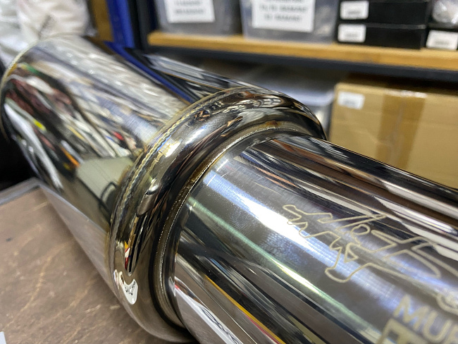 картинка Прямоточная банка HKS Style серии Jasma,D - 63 x 89 мм, L-390 мм магазин  StreetTuning 