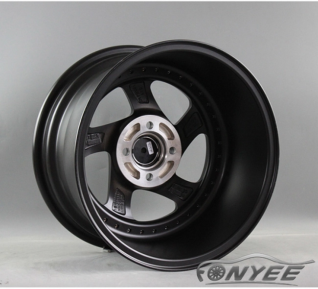 картинка Новые диски Rotiform TMB Flat R15 4х100 ET25 J8 черный мат + бронзовая полка магазин  StreetTuning 