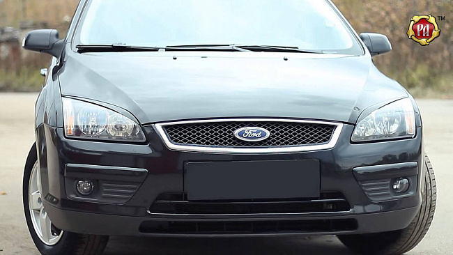 картинка Ford Focus II 2005—2008 Накладки на передние фары (реснички) компл.-2 шт. Вариант 1 магазин  StreetTuning 