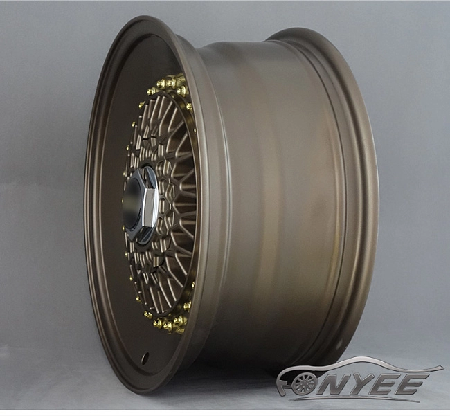 картинка Новые диски BBS RS R16 4X100/4X108 ET25 J8,5 темно золотой глянец + золотые болтики + полированная полка магазин  StreetTuning 