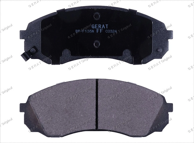 картинка Передние тормозные колодки Gerat BP-F135N (Hyundai H-1, Starex/ 
Kia Carnival) магазин  StreetTuning 