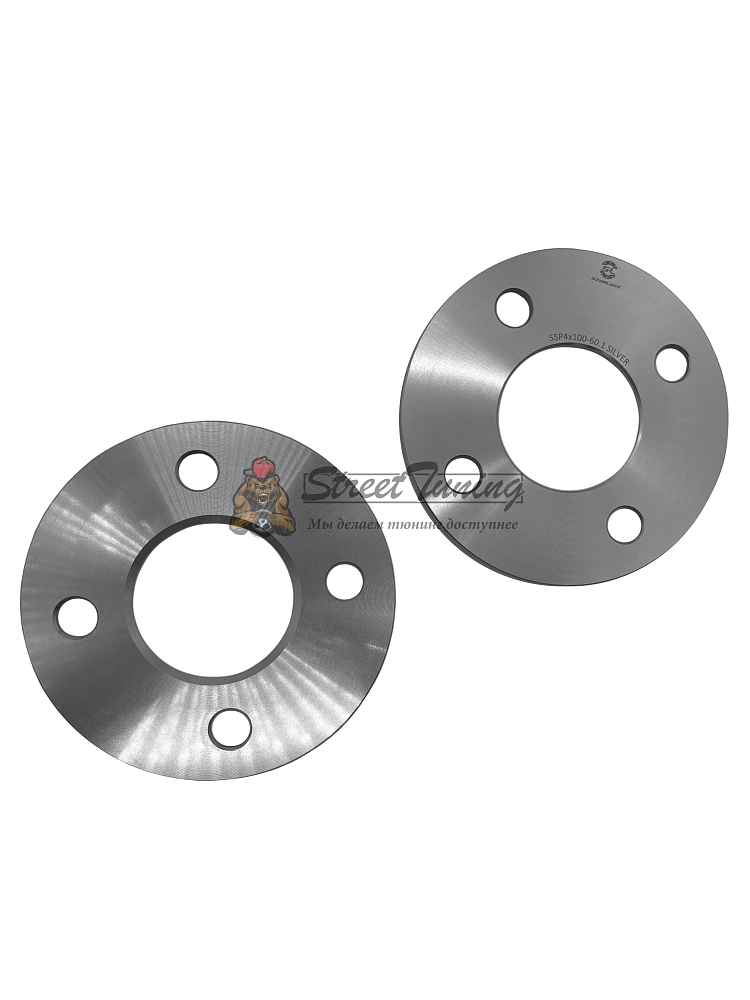 картинка Проставка Starleks 5 мм 4x100 цо 60.1 сквозная Silver от магазина  StreetTuning