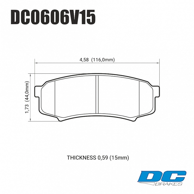 картинка Колодки тормозные DC0606V15 DC Brakes Street HD, задние LEXUS GX460, GX470; TOYOTA PRADO 150/120 магазин  StreetTuning 