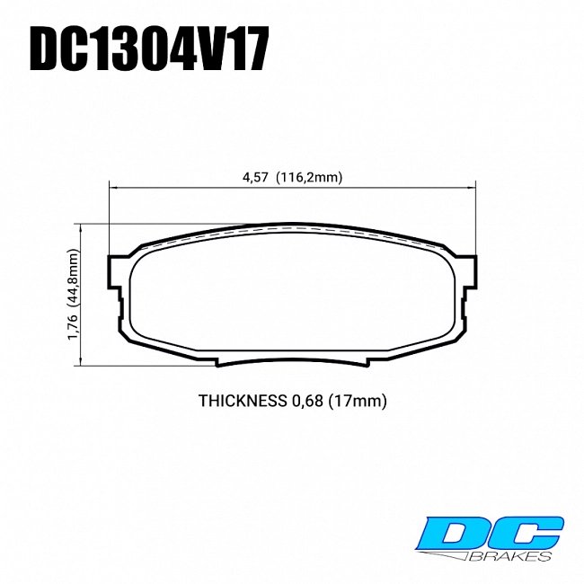картинка Колодки тормозные DC1304V17 DC brakes Street HD, задние LEXUS LX570, LX450D, TOYOTA LC200 Tundra магазин  StreetTuning 