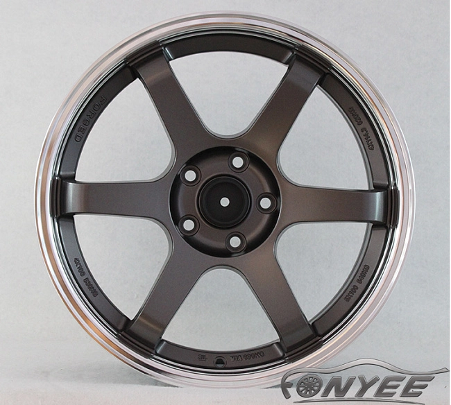 картинка Новые диски Rays TE37 R18 5X112 ET35 J9 серые матовые + хром полка магазин  StreetTuning 