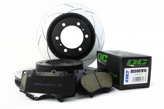 картинка КОМПЛЕКТ ПЕРЕДНИЙ:Тормозные диски DBA 2736S T2+колодки DC brakes sHD Toyota PRADO 150 / Lexus GX460 магазин  StreetTuning 
