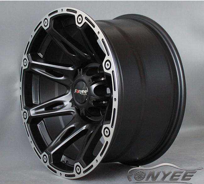 картинка Новые диски Formula R17 5x150 ET-30 J9 черный мат + серебро магазин  StreetTuning 