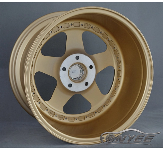 картинка Новые диски Rotiform R17 4x100-4x114,3 ET10 J10 золото + полированная полка магазин  StreetTuning 