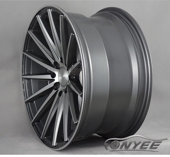 картинка Новые диски Vossen VFS2 Replica R17 4X114,3/4X100 ET35 J8,5 темно серый + серебро магазин  StreetTuning 