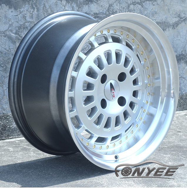 картинка Новые диски ESM 015 R16 4x100 ET15 J9 серебро + полированная полка магазин  StreetTuning 