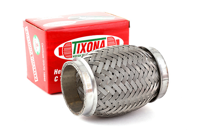 картинка Гофра глушителя Tixona (сталь 304 трехслойная) 50*100 магазин  StreetTuning 