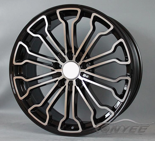 картинка Новые диски Porsche модель 3 R20 5X130 ET45 J9 черный + серебро магазин  StreetTuning 