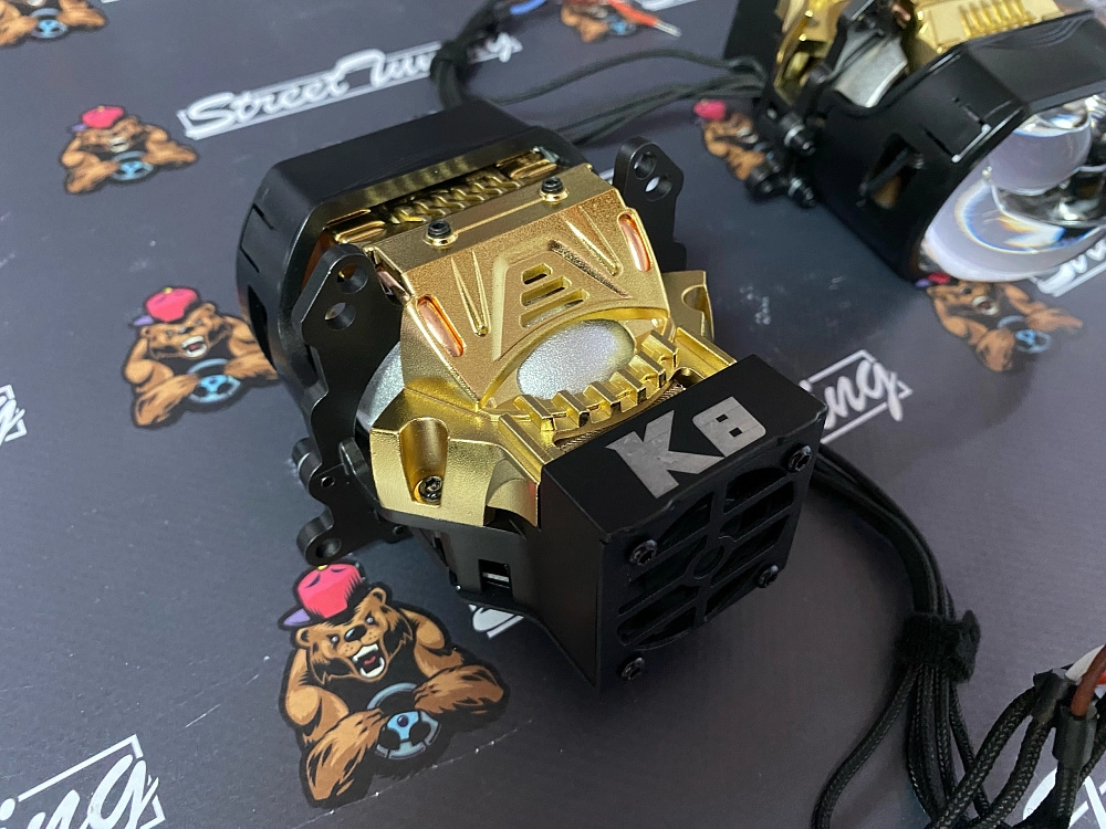 картинка Светодиодные линзы Sanvi K8 ДВОЙНОЙ LASER - 3 дюйма от магазина  StreetTuning