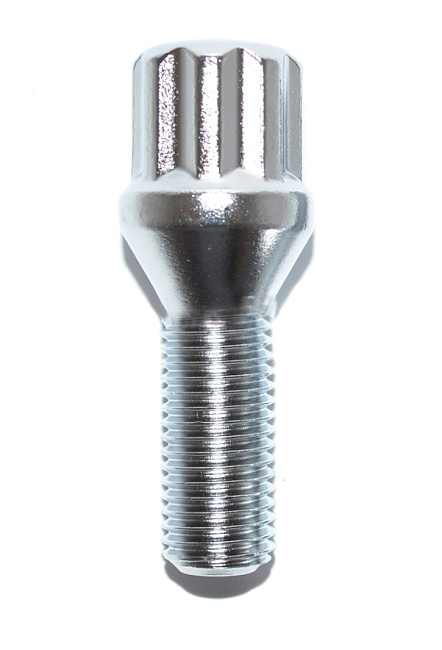 картинка Колесный болт Starleks M14x1.5 высота 28 мм, конус, 8 лучевая звезда цинк магазин  StreetTuning 