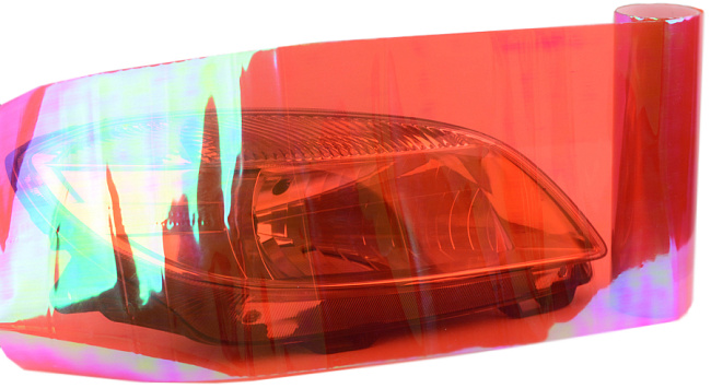 картинка Тонировка для фар хамелеон, красного цвета магазин  StreetTuning 