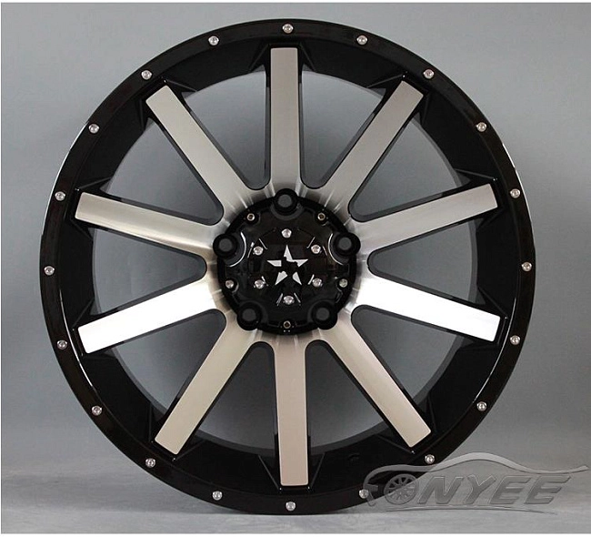 картинка Новые диски XD818 R20 6X139,7 ET-12 J10 черный глянец + серебро магазин  StreetTuning 