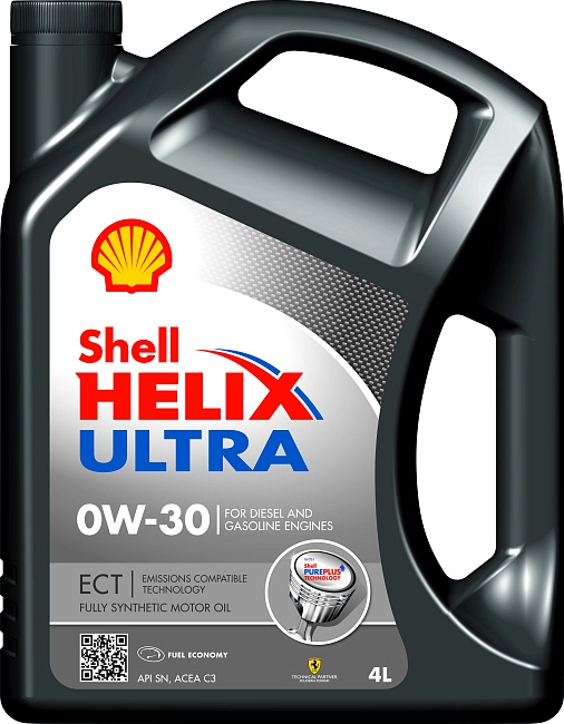 картинка Синтетическое моторное масло Shell Helix Ultra ECT C2/C3 0W-30 - 4 л магазин  StreetTuning 