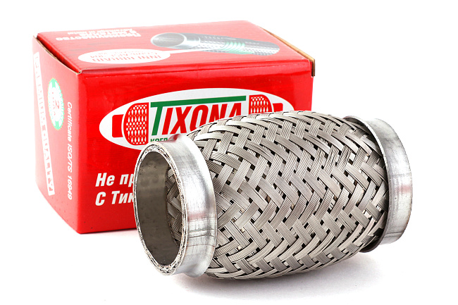 картинка Гофра глушителя Tixona (сталь 304 трехслойная) 45*100 магазин  StreetTuning 
