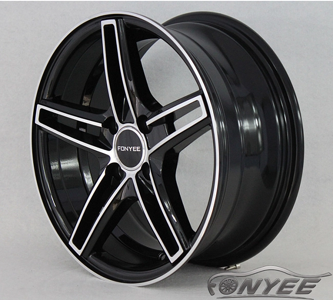 картинка Новые диски Vossen CV5 Replica R15 4X100 ET33 J6,5 черный глянец + серебро магазин  StreetTuning 