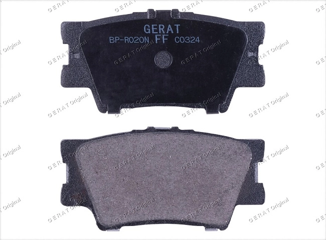 картинка Задние тормозные колодки Gerat BP-R020N (Lexus ES350/
Toyota Aurion, Avalon, Camry, Harrier, Matrix, RAV 4, Sai, Vanguard) магазин  StreetTuning 