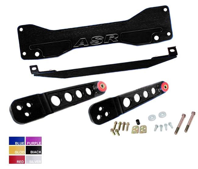 картинка Усилители подрамника ASR style с задними рычами для ACURA RSX и Honda DC5 2002-06 г, черные магазин  StreetTuning 
