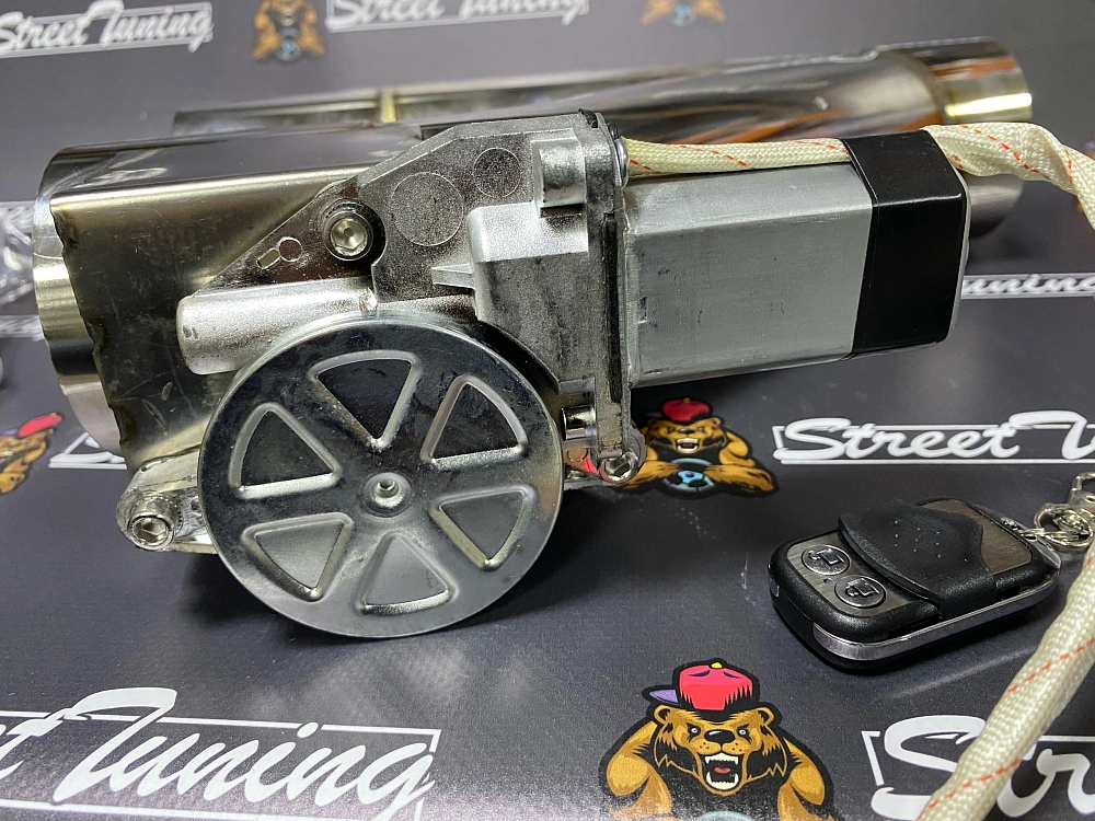 картинка Заслонка выхлопная с электроприводом 76 мм от магазина  StreetTuning