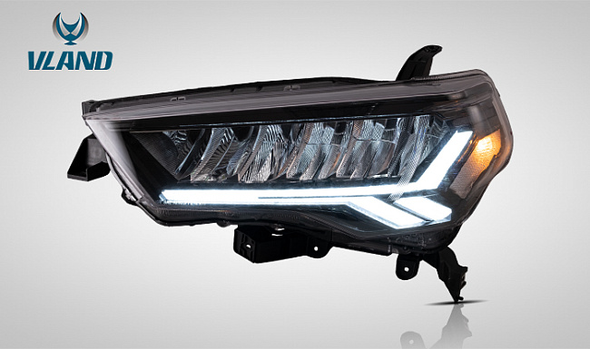 картинка Передние светодиодные фары для Toyota 4 Runner c 2014 по 2021г магазин  StreetTuning 