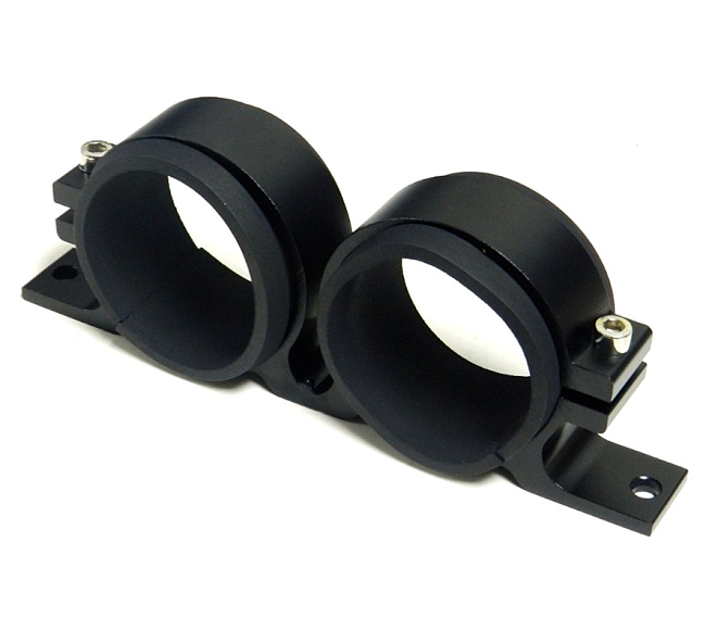 картинка Брегет для установки 2-ух топливных насосов 60 мм , черный. магазин  StreetTuning 