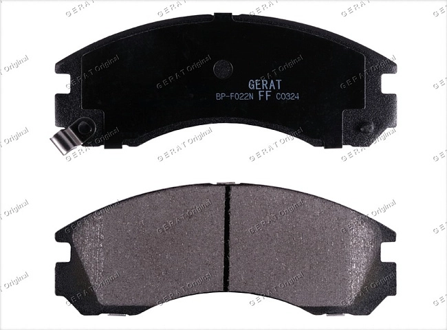 картинка Передние тормозные колодки Gerat BP-F022N (Citroёn C-Crosser/
Dodge Stealth/
Mitsubishi 3000GT, Airtrek, Challenger, Chariot, Chariot Grandis, Debonair, Delica, Diamante, Eclipse, Emeraude, Eterna, FTO, Galant, L200, L400, Lancer, Lancer Evolution, Legnum магазин  StreetTuning 