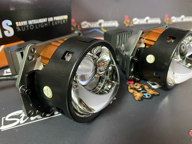 картинка Светодиодные линзы Sanvi A11 Max 3.0 с двойным лазером магазин  StreetTuning 