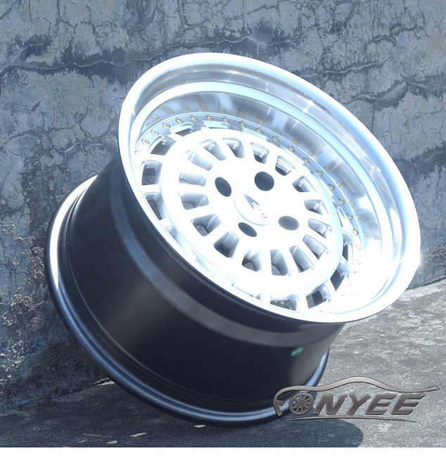 картинка Новые диски ESM 015 R16 4x100 ET15 J9 серебро + полированная полка магазин  StreetTuning 