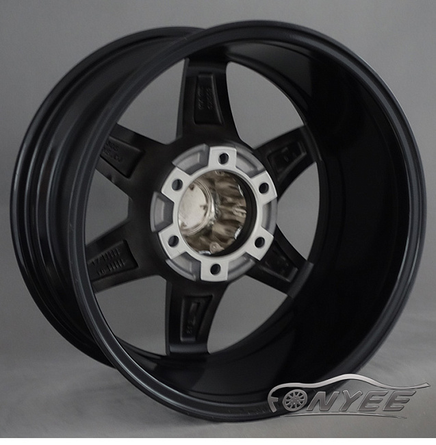 картинка Новые диски Powcan модель 4 R18 J8,5 ET10 6x139,7 черный глянец + серебро магазин  StreetTuning 