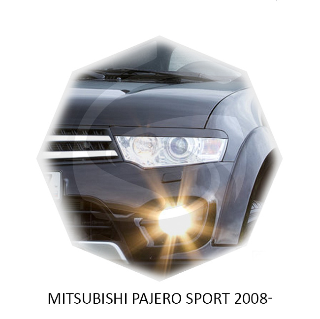 картинка Реснички на фары для  MITSUBISHI PAJERO SPORT 2008-2016г магазин  StreetTuning 