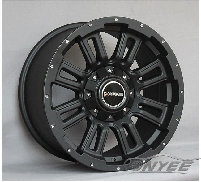 картинка Новые диски Powcan модель 2 R17 J9 ET0 6x139,7 черный мат магазин  StreetTuning 