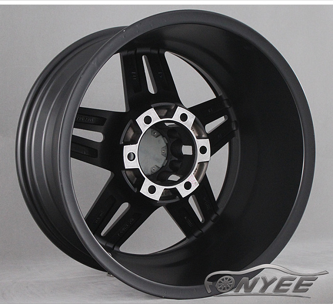 картинка Новые диски MVF-957 R17 6X139,7 ET-15 J8,5 черный мат + серебро болтики магазин  StreetTuning 