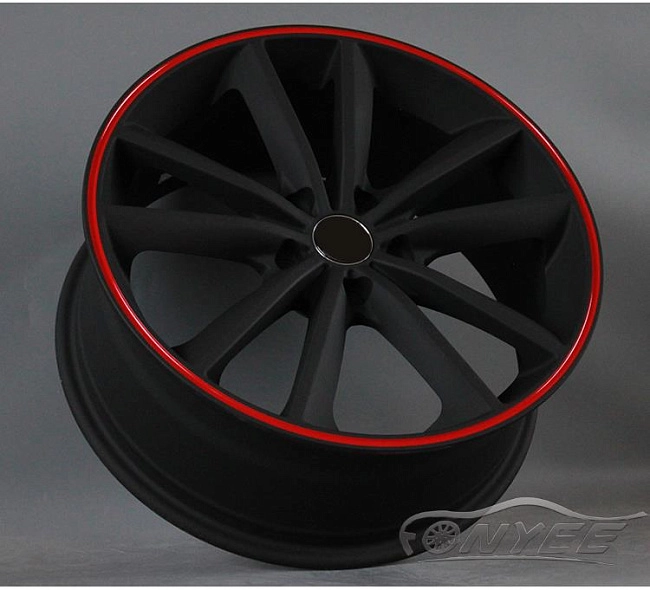 картинка Новые диски Fonyee-088 R18 5X114,3 ET42 J7,5 черный мат + красный магазин  StreetTuning 