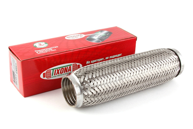 картинка Гофра глушителя Tixona (сталь 304 с внутренним металлорукавом) 50*250 магазин  StreetTuning 