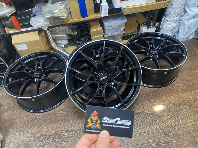 картинка Новые диски RAYS G025 R17 J7.5 ET38 5X100, черные матовые магазин  StreetTuning 