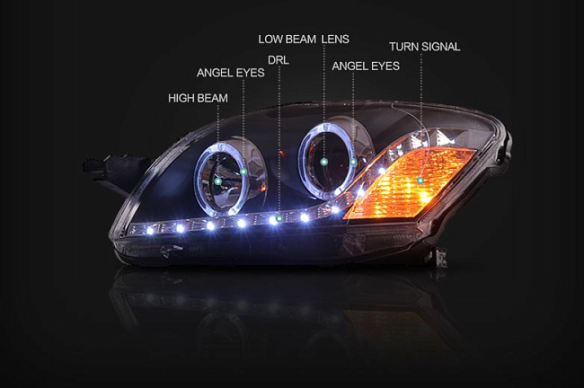 картинка Передние фары для  TOYOTA VIOS 2008-2013 магазин  StreetTuning 