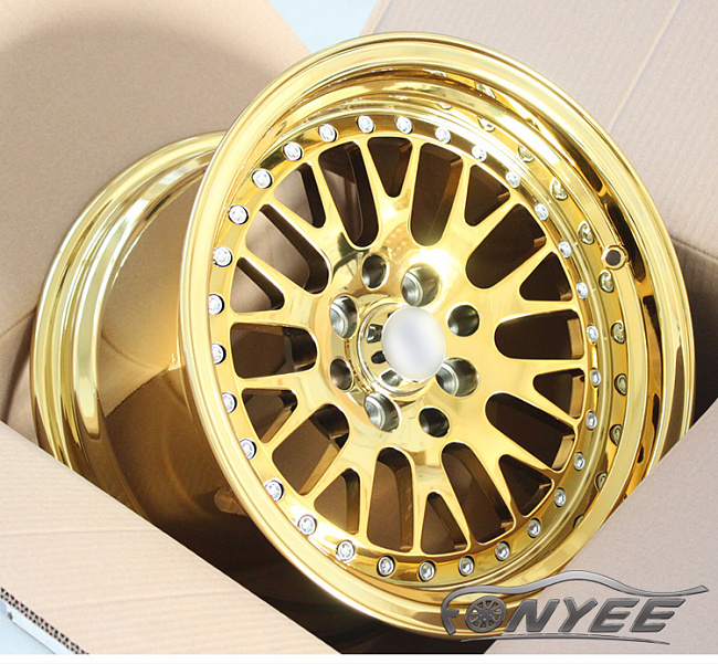 картинка Новые диски ESM 007 R15 4x100-4x114,3 ET20 J8 хром золото магазин  StreetTuning 