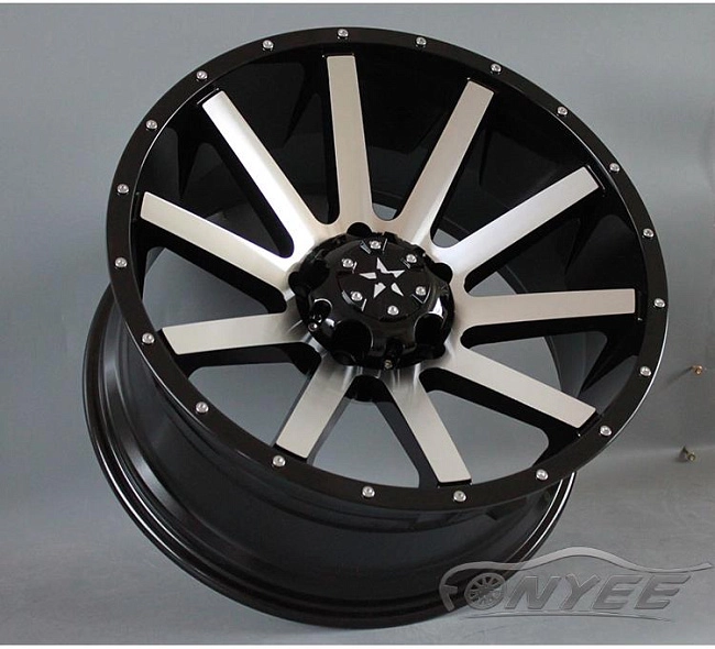 картинка Новые диски XD818 R20 6X139,7 ET-12 J10 черный глянец + серебро магазин  StreetTuning 