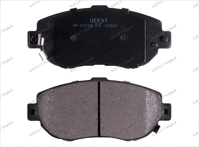 картинка Передние тормозные колодки Gerat BP-F013N (Lexus GS300, GS400, GS430, IS200, IS300, LS400, SC300, SC400, SC430/
Toyota Altezza, Aristo, Camry, Celsior, Chaser, Cresta, Crown, Crown Majesta, Mark II, Soarer, Supra, Verossa) магазин  StreetTuning 