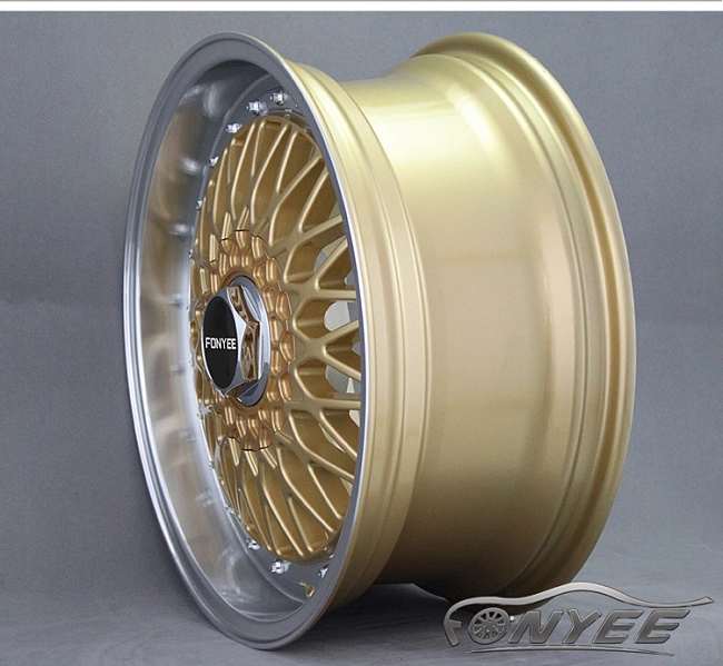 картинка Новые диски BBS RS R17 4X100/4X114,3 ET35 J7,5 золото + хром полка магазин  StreetTuning 