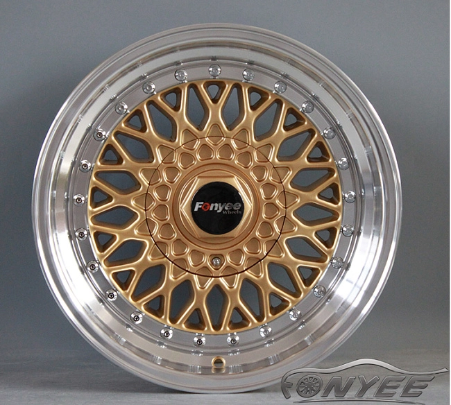 картинка Новые диски BBS RS R16 4X100/4X108 ET20 J9 золото + полированная полка магазин  StreetTuning 