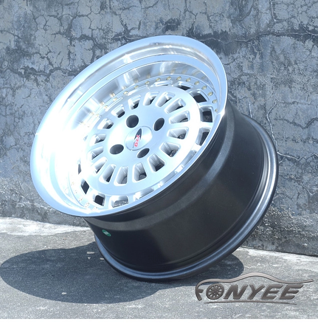 картинка Новые диски ESM 015 R16 4x100 ET15 J9 серебро + полированная полка магазин  StreetTuning 