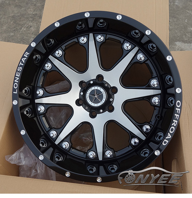 картинка Новые диски Lonestar Bandit R20 6x139,7 ET-25 J10 черные + серебро магазин  StreetTuning 